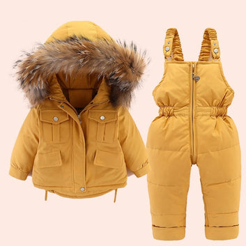 winter down jacket and jumpsuit