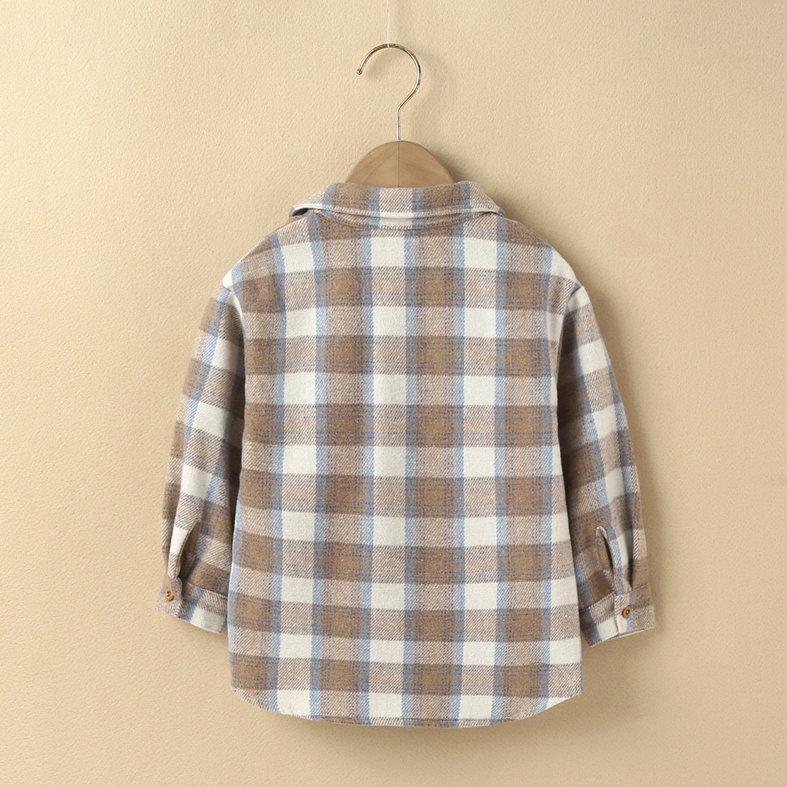 Long Sleeves Plaid Printed Single-breasted Jacket - My Store